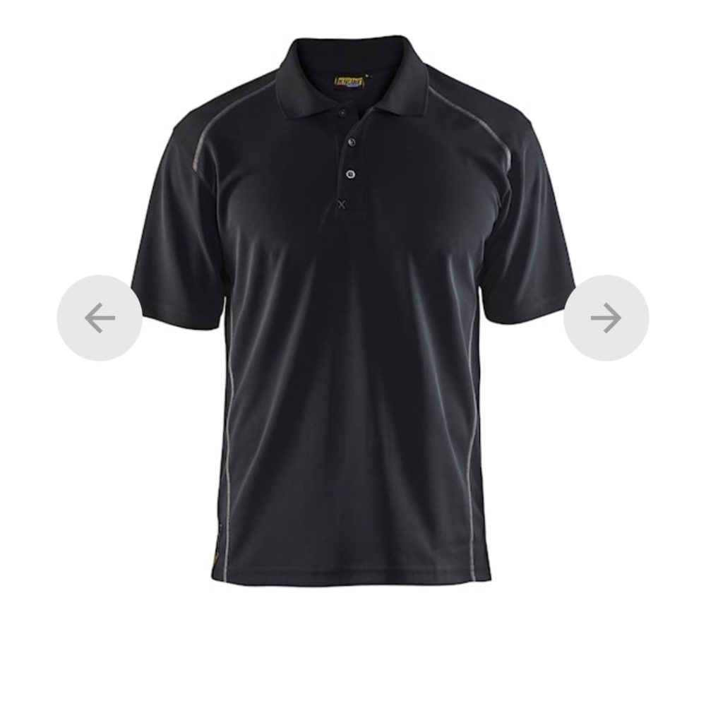 Men's Black Polo Shirt Ultraviolet Protection